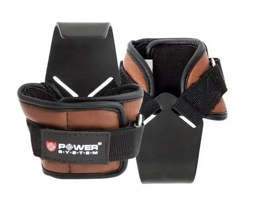 Крюки для тяги на запястье Power System PS-3300 Hooks Brown XL (PS-3300_XL_Brown) - фото 1