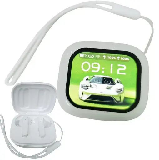 Наушники беспроводные Wisme WT-7 с сенсорным экраном White (17826) - фото 2