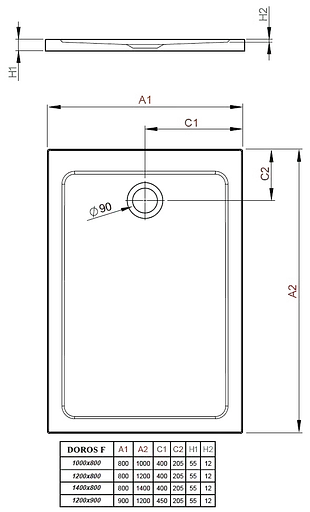 Душовий піддон Radaway Doros Plus F 80x100 SDRFP1080-01 - фото 3