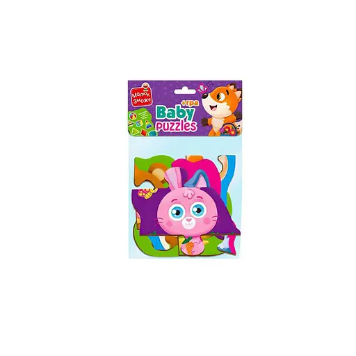 Пазлы макси с игрой Малыш Сможет «Лесные звери» Vladi Toys VT1722-22 Укр - фото 2