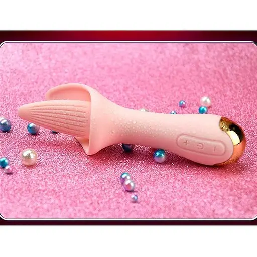 Вибратор лизун Flower Tongue USB Розовый K000717 - фото 3