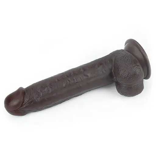 Фаллоимитатор LoveToy Sliding Skin 24 см коричневый - фото 9