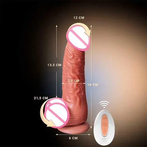 Вибратор вагинальный Bioritmlab силиконовый 8 скоростей для женщин 18 см коричневый - фото 2