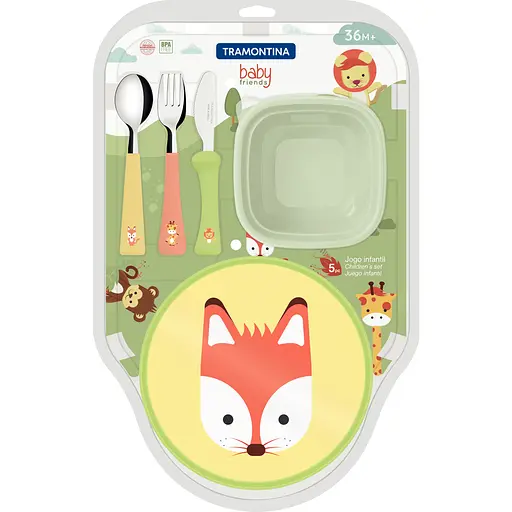 Набір дитячого посуду Tramontina Baby Friends, 5 предметів (6710900) - фото 2