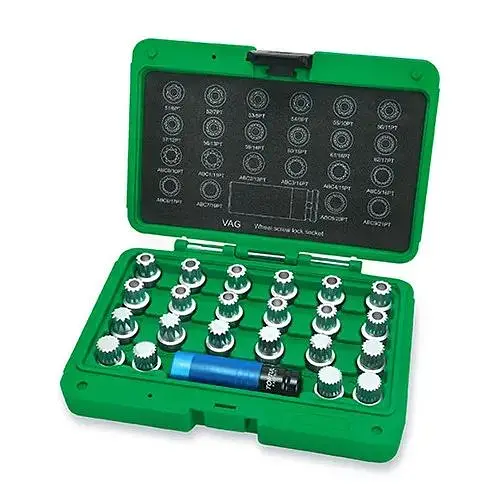 Комплект головок для демонтажа секретных болтов VW 23 шт. Toptul hoz0009446 - фото 1