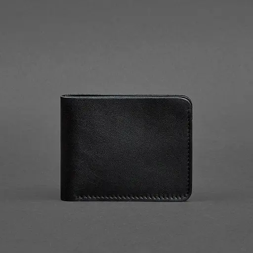 Мужской кожаный портмоне 4.1 (4 кармана) черный - фото 6