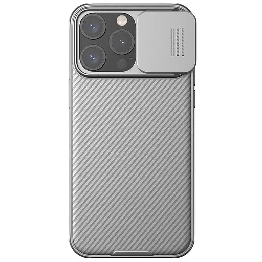 Карбонова накладка Nillkin CamShield Pro для Apple iPhone 15 Pro 6.1 Titanium Gray - фото 1