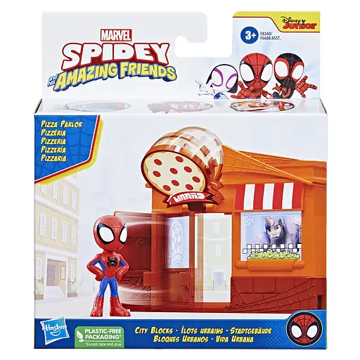 Набор игрушечный Hasbro Spidey and Hi Amazing Friends City Blocks Pizza Spidey (F6688_F8360) - фото 7