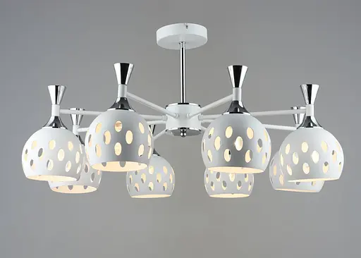 Люстра металева у вітальню VALESO B N6099/8 WT+CR