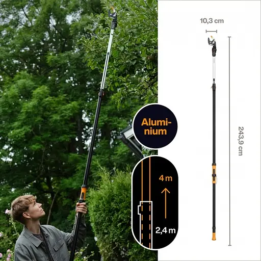 Телескопічний висоторіз Fiskars DualAction UPX96, 2.4-4 м, 32 мм (1080131) - фото 4