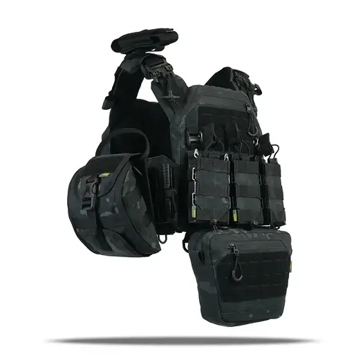 Плитоноска Kiborg GU gen.2 + 8 подсумок Black Multicam (1000-k77001) - фото 3