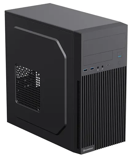 Корпус GameMax MT-321-NP-2U3 без блока питания, черный (MT-321-NP-2U3) - фото 2