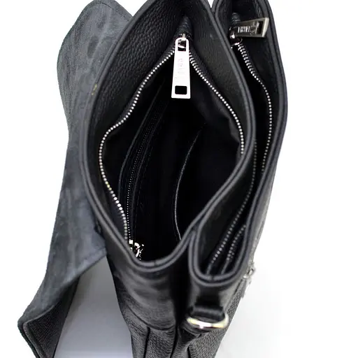 Кожаная мужская сумка через плечо TARWA 25х24х5 см sum0025376 - фото 8