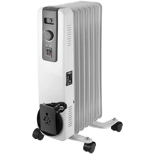 Масляний обігрівач Neo Tools 1500 Вт, площа обогріву 20 кв.м., підлоговий, білий (90-151) - фото 1