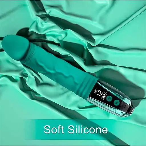 Реалістичний вібратор Satisfyer 23 см силіконовий з 12 режимами для жінок зелений - фото 5