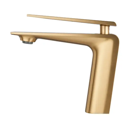 Смеситель для умывальника золотой Nett ZG-33 Золотой - фото 1