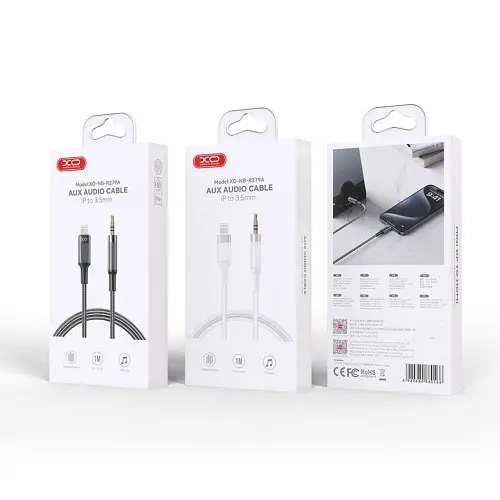 Адаптер XO NB-R279A IP to 3.5 Brushed Clear Audio Cable Белый - фото 4