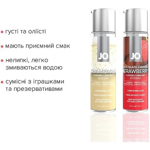Набор лубрикантов System JO Sweet&Bubbly - Champagne & Chocolate CoveRed Strawberry (2x60 мл) - фото 5