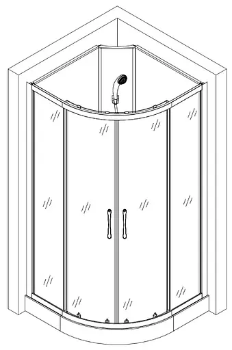 Душовий бокс BRAVO SAN L90GBS (L90B) без даху - фото 6