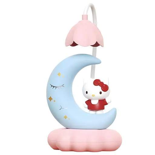 Дитяча настільна лампа Hello Kitty на місяці рожева (352E) - фото 2