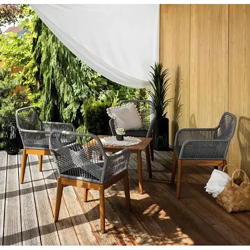 Комплект садових меблів Di Volio Piago сіро-графітовий - фото 8