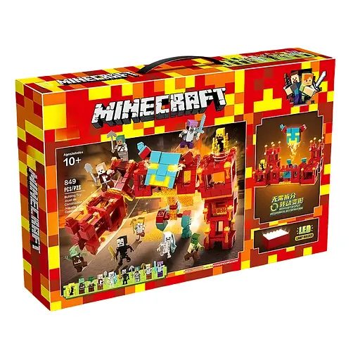 Конструктор Minecraft Вогняний голем з LED-підсвіткою на 849 деталей (6657)