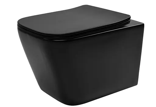 Подвесной унитаз Rea Julio black matt REA-C6550, Черный матовый - фото 1