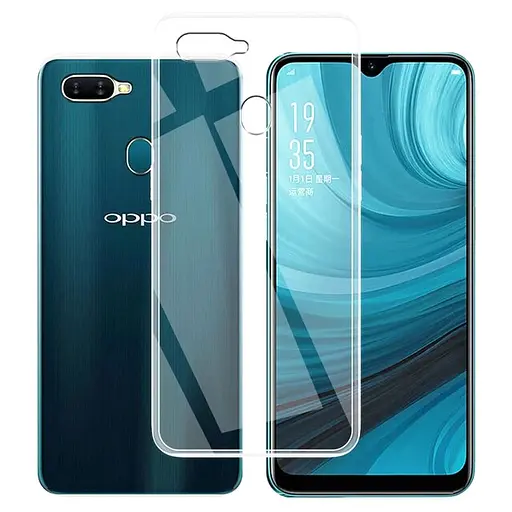 TPU чехол Epic Transparent 1,5mm для Oppo A5s/Oppo A12/A7 Бесцветный (прозрачный) - фото 5
