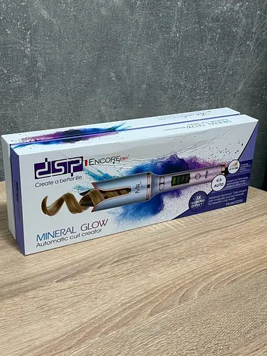 Автоматична плойка для завивки волосся DSP 20295 з керамічним покриття 25 мм 65 Вт Блакитний з рожевим - фото 3