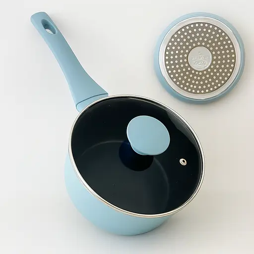 Сотейник с крышкой литой мрамор "Megastone" индукционное дно 1.3л - фото 2