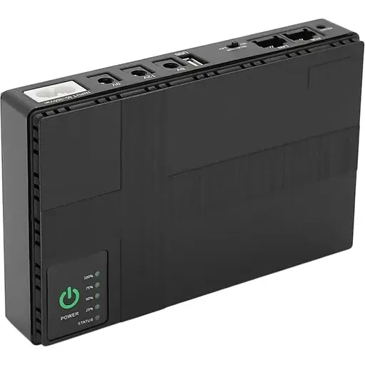 ИБП Voltronic UPS-18W DC1018P для роутеров/коммутаторов/PON/POE-430, 5//9/12V, 1A, 10400MAh(4x2600MAh), Black, BOX