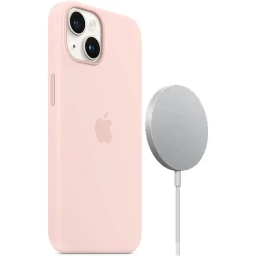 Оригинальный силиконовый чехол Apple Silicone Case MagSafe Pink для iPhone 14 Plus (6.7") (MPT73ZE/A)
