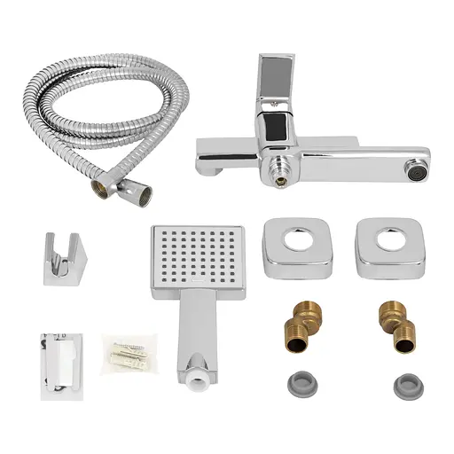 Змішувач для ванни Lidz Dozorca 0051 з поворотним виливом (з душовим гарнітуром) (k35) LDDOZ0051CRM45404 Chrome - фото 6