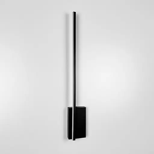 Бра в черном корпусе с линзами по правой стороне 60 см Line F Арт. WJ011 w/600 L BK - фото 7