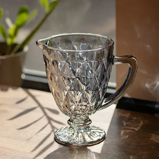 Кувшин для напитков Diamond Blue стеклянный 1 литр HP-19-273 кувшин для лимонада газировки - фото 3