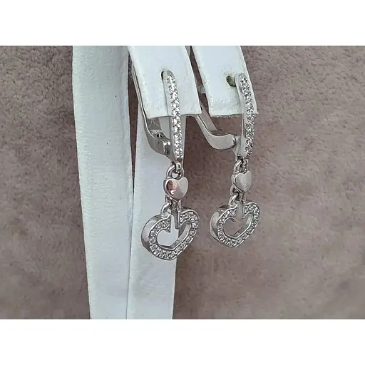 Серебряные серьги Агни КАНТ с фианитами. 2201/1Р-CZ - фото 3