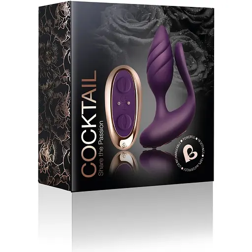 Анально-вагінальний вібратор для пар Rocks Off Cocktail Purple - фото 6