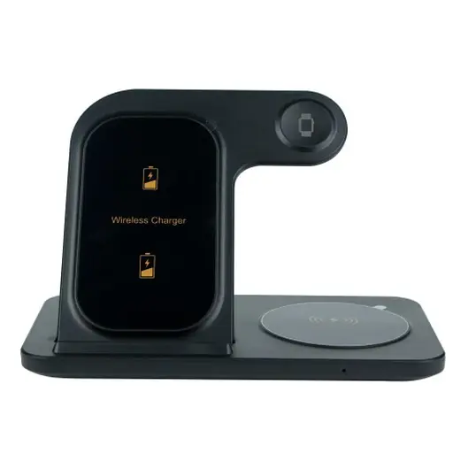 Беспроводное зарядное устройство тройной Proda PD-W8 3-в-1 Magnetic 15 W черный - фото 2
