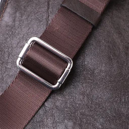 Прямоугольная мужская сумка бананка из гладкой натуральной кожи GRANDE PELLE 15,5х20,5х3,5 см sum0027007 - фото 7