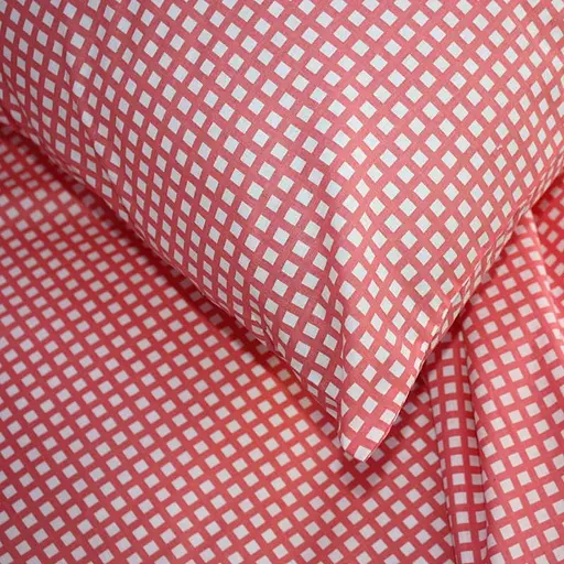 Полуторный постельный комплект красный ранфорс 248966 - фото 2