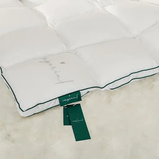 Ковдра MirSon Imperial Delight пухова літня 110х140 см біла із зеленим кантом - фото 9