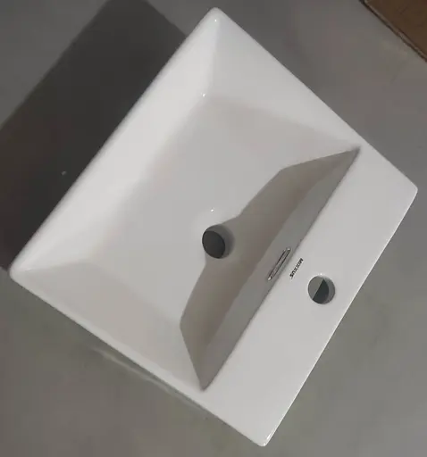 Умивальник підвісний Mixxus Premium Quadro-0205 410x360x130 мм з отвором під змішувач MP6508, Білий - фото 7