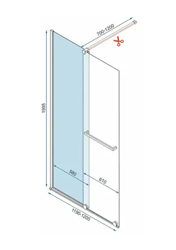 Душевая стенка Rea Cortis 120 gold REA-K8485 - фото 6