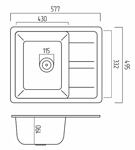 Кухонная мойка Platinum 5851 ARIA (SP000033274) - фото 5