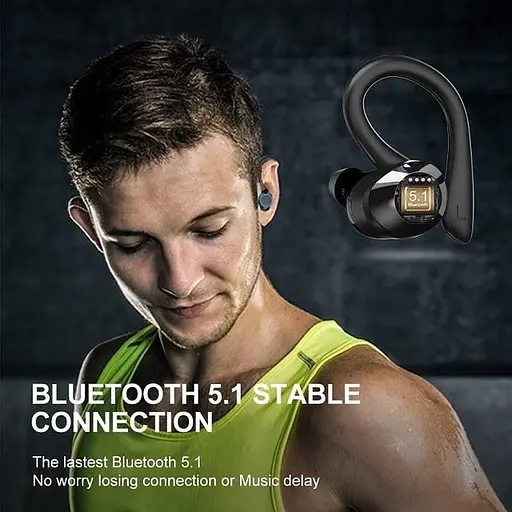 Бездротові спортивні Bluetooth навушники TWS Q23 Pro водонепроникні з сенсорами і мікрофоном Чорні - фото 10