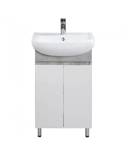 Тумба Мойдодир Oslo 50 Loft з умивальником Arteco 50 бетон-біла Сірий - фото 8