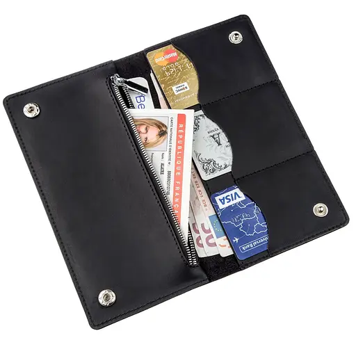 Мужской кожаный кошелек Shvigel 19х9.5х1 см acs0016060 - фото 5