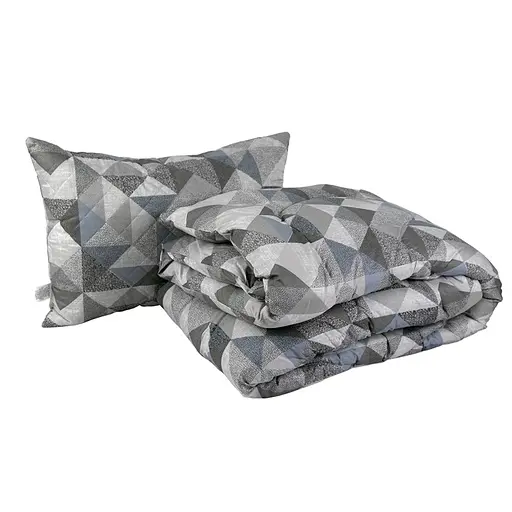 Набор одеяло и силиконовая подушка Абстракция плюс серый (924.53Абстракция плюс)