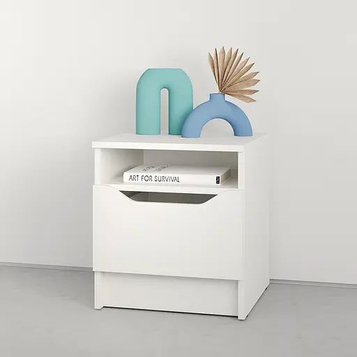 Приліжкова тумба MebelStar Лілу 40x40x44,5 см Аляска білий (MBS-1311)