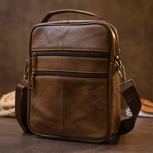 Чоловік шкіряний месенджер Vintage 20х25х5 см sum0013952 - фото 7